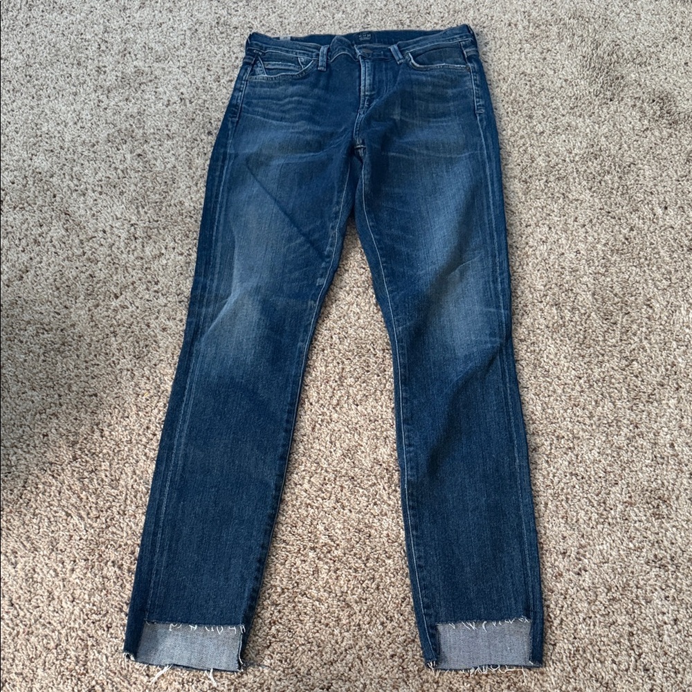 Citizens Of Humanity Rocket High Rise Blue Skinny Jeans